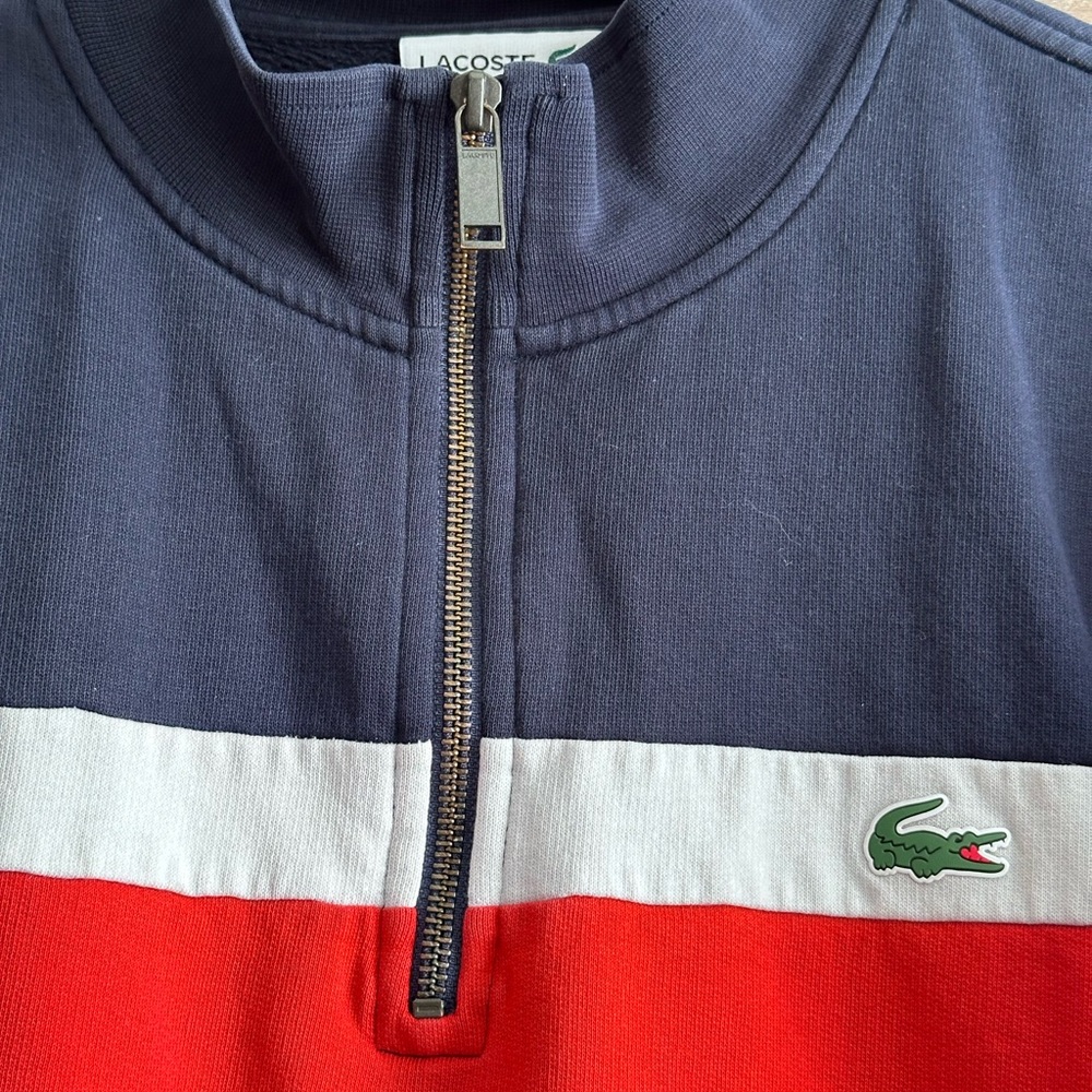 Lacoste quarter zip pull over - Picture 2 of 3